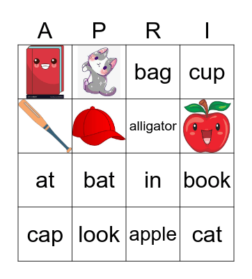 Rookie A B C Bingo Card