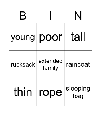 Club Bingo Card