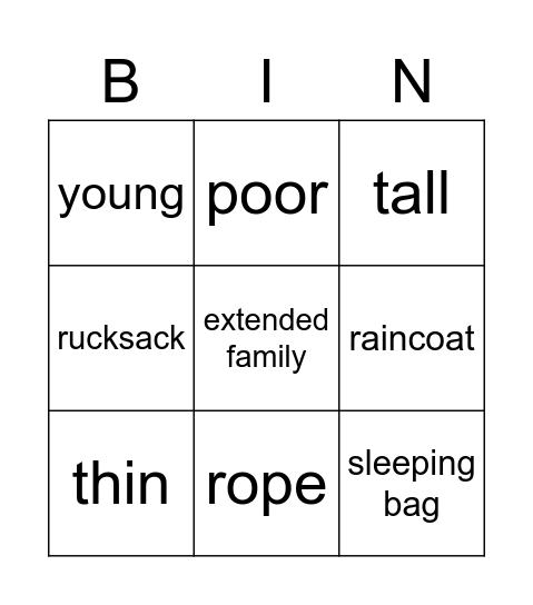 Club Bingo Card