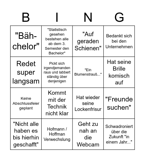 Kasper Bingo Card