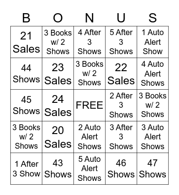 December 2020 Bingo Card