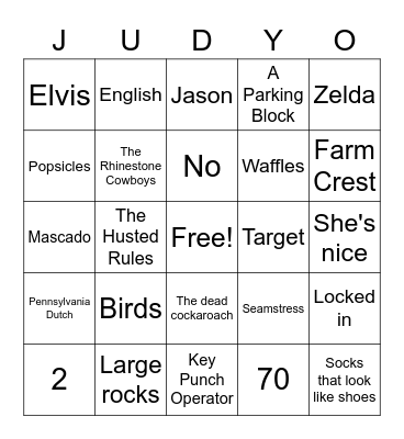 Bingo Card