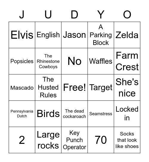 Bingo Card