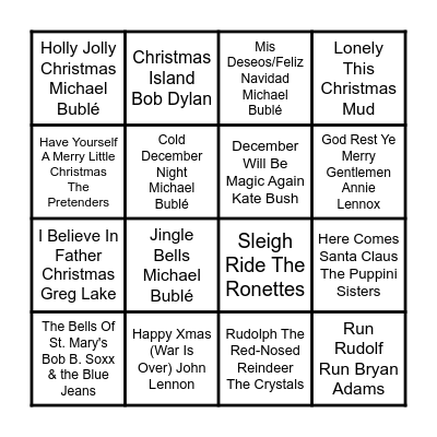 Christmas Bingo Card