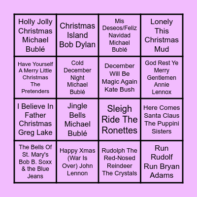 Christmas Bingo Card