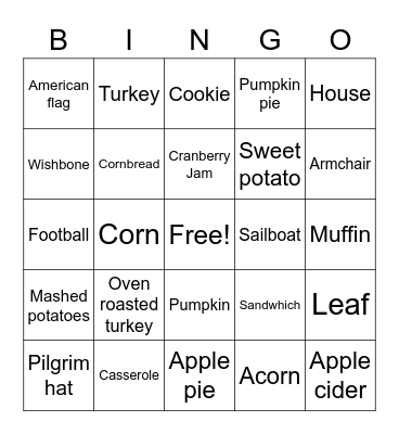 Thanksgiving bingo 2020 So Fun Bingo Card