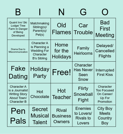 Newt/Hermann Hallmark AU Fest! Bingo Card