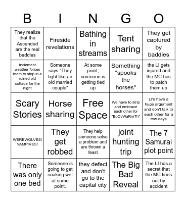 Road Trip Bingo Card