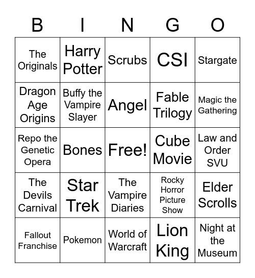 Be My Friend? Bingo Card