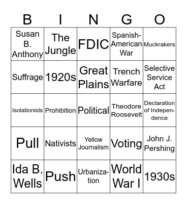 2014 Fall Final Review Bingo Card