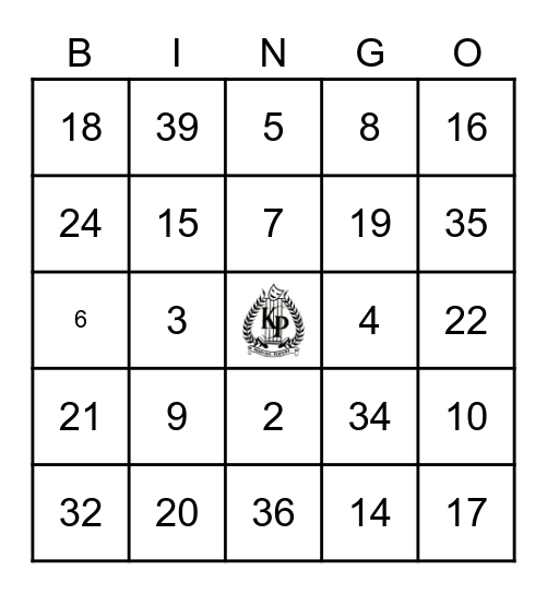 KP's Dinner & Dance Party Bingo! Bingo Card