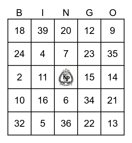 KP's Virtual Dinner & Dance Party Bingo! Bingo Card