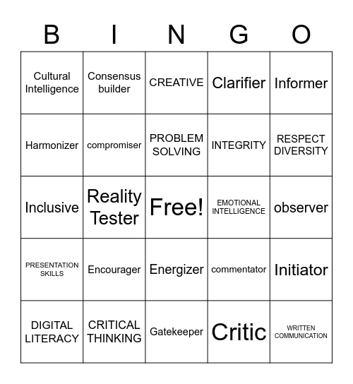 INNOVATIVE BUSINESS PRACTICE Bingo Card