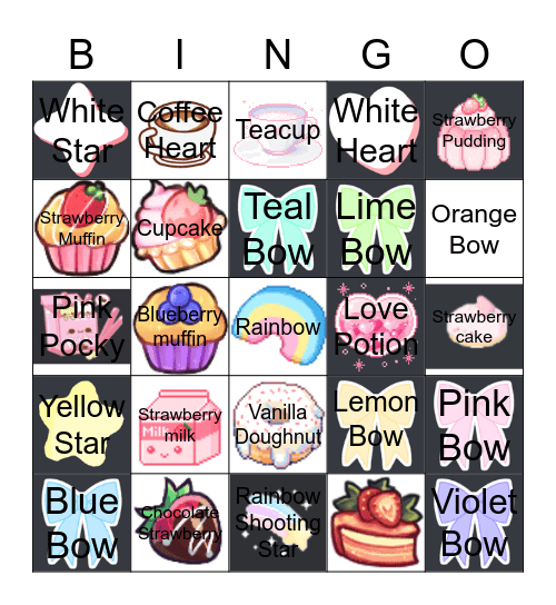 ₊˚๑⊹ ⁀➷nii!🌸꒷˚₊‧ * bingo! Bingo Card