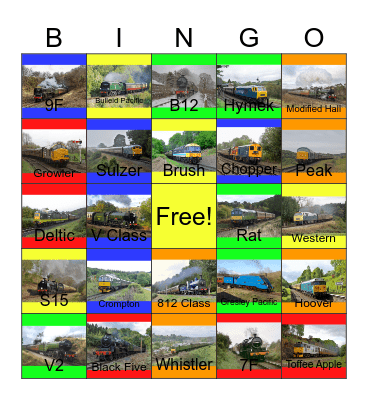 Severn Valley Railway- The Visitors Bingo Card