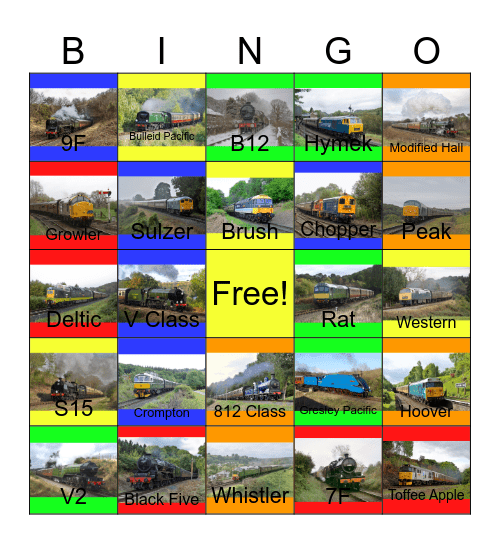 Severn Valley Railway- The Visitors Bingo Card
