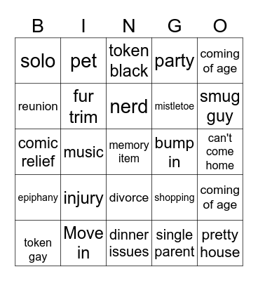 Christmas Movies Bingo Card