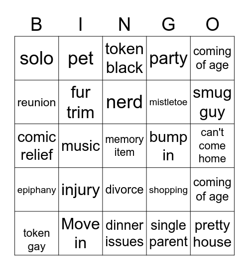 Christmas Movies Bingo Card