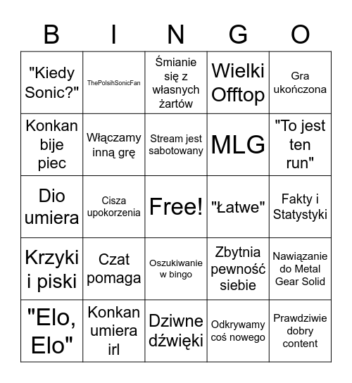 Kon Spelunky Bingo Card