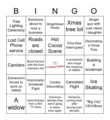 Hallmark Bingo Card