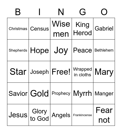 Christmas BINGO! Bingo Card