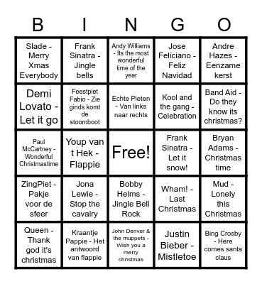 Sintekerstennieuw Bingo Card