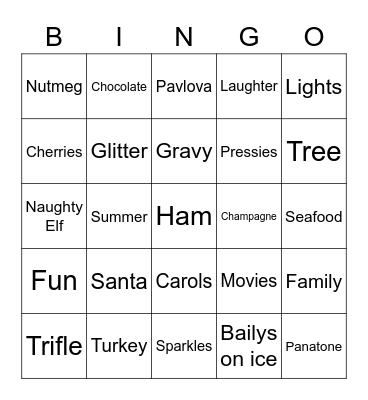 Christmas Bingo 2 Bingo Card