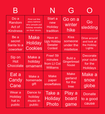 ACX Holiday Bingo Card