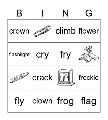 Word Study 29 Bingo Card