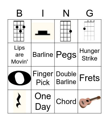 Ukulele Bingo Card