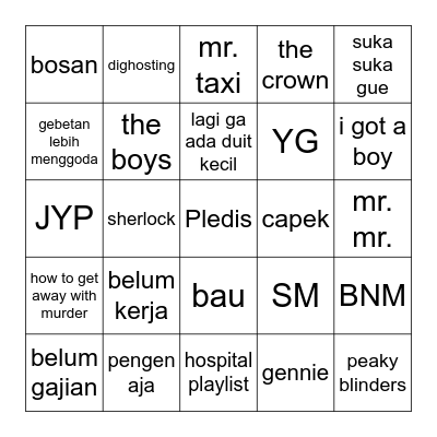 Bingo Card