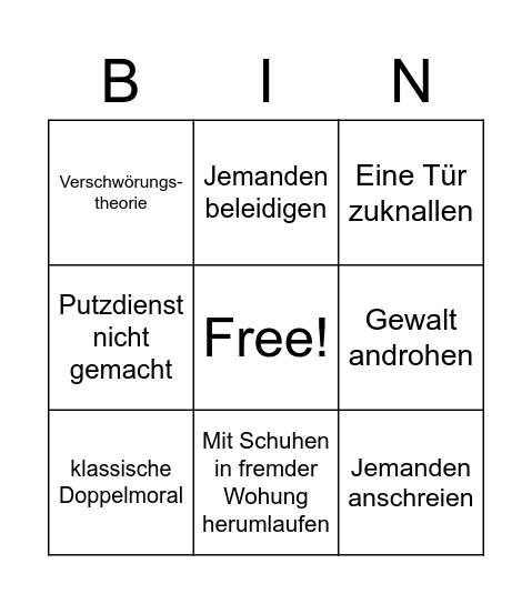 Luam Bingo Card