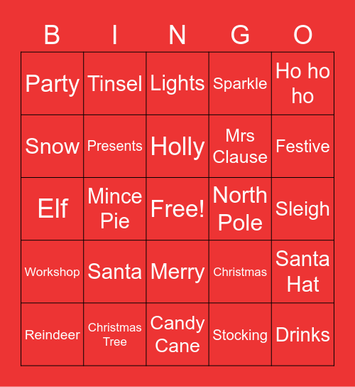 FT Christmas Bingo Card