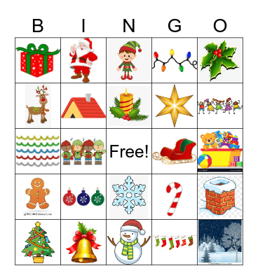 Christmas ho ho ho Bingo Card