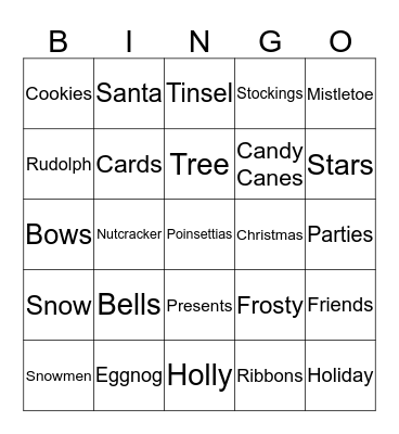 Christmas Bingo Card