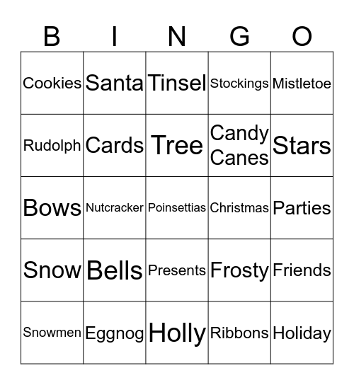 Christmas Bingo Card