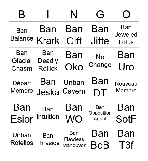 DC Comité Bingo Card