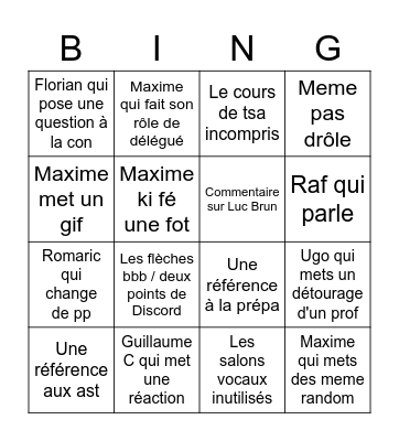 jassume pas mes bingo Card