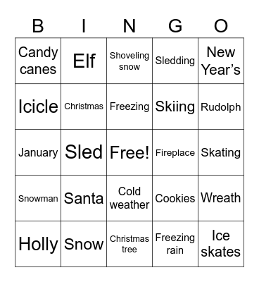 Winter Bingo Card