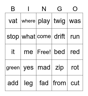 November Kinder Sight Words December Bingo Card