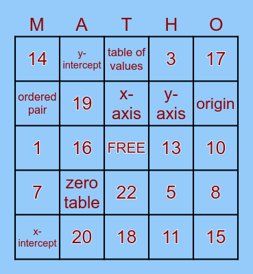 blank card Bingo Card