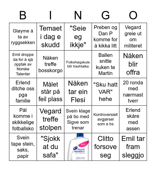 Banen Bingo Card