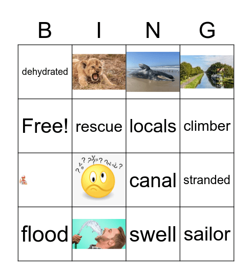 Animal Rescue Bingo Card