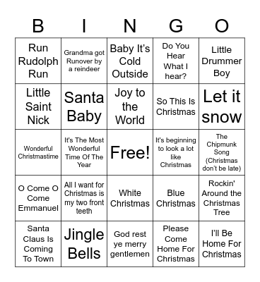 ACT Advisors Holiday Bingo Card