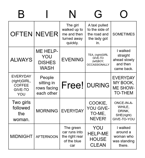 Chapter 10 review Bingo Card