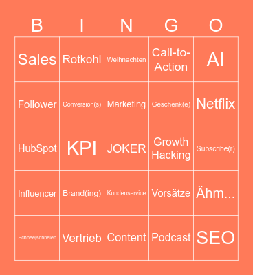 Digital Helpdesk Bingo Card