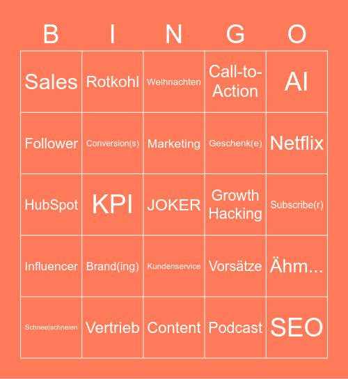 Digital Helpdesk Bingo Card