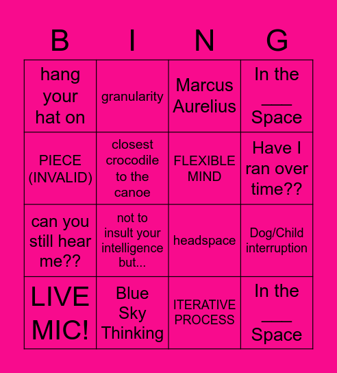 JOPC Bingo Card