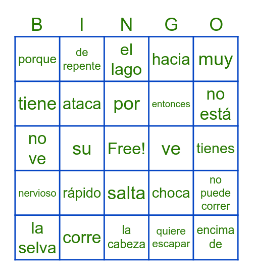 Capibara ch. 8 Bingo Card