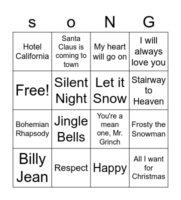 Colette Bingo Card